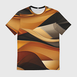 Мужская футболка Желтая и черная абстракция