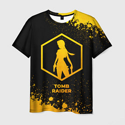 Мужская футболка Tomb Raider - gold gradient