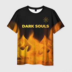 Футболка мужская Dark Souls - gold gradient посередине, цвет: 3D-принт