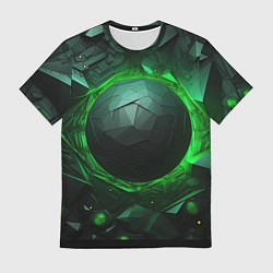 Мужская футболка Абстрактная гармония зеленого