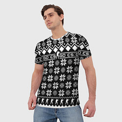 Футболка мужская CS GO christmas sweater, цвет: 3D-принт — фото 2