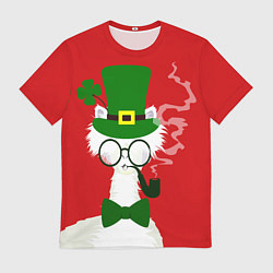 Мужская футболка Лама - альпака в день Патрика