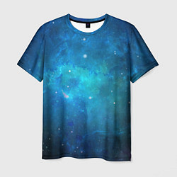 Мужская футболка Голубой космос