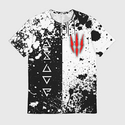 Мужская футболка Ведьмак - знаки и брызги