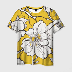 Мужская футболка Японский паттерн цветов