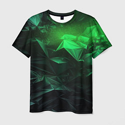 Мужская футболка Глубина зеленого абстракции
