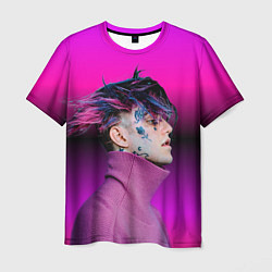 Мужская футболка Lil Peep фиолетовый лук