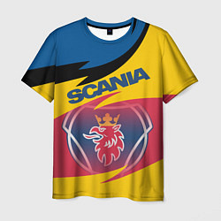 Футболка мужская Scania logo, цвет: 3D-принт