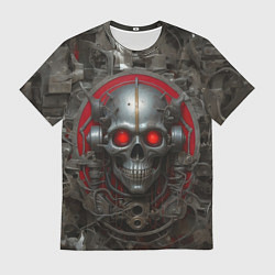 Мужская футболка Металлический череп