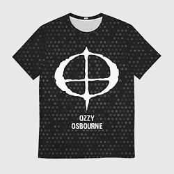 Мужская футболка Ozzy Osbourne glitch на темном фоне