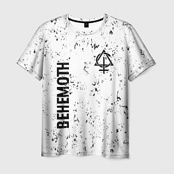 Мужская футболка Behemoth glitch на светлом фоне вертикально