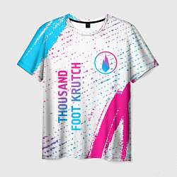 Мужская футболка Thousand Foot Krutch neon gradient style вертикаль