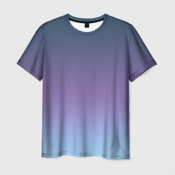Мужская футболка Градиент синий фиолетовый голубой