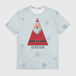 Футболка мужская Санта 2024, цвет: 3D-принт