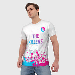 Футболка мужская The Killers neon gradient style посередине, цвет: 3D-принт — фото 2