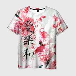 Мужская футболка Японский стиль иероглифы