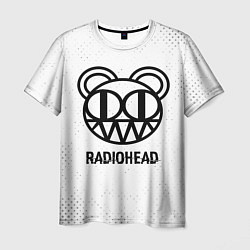 Мужская футболка Radiohead glitch на светлом фоне