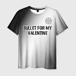 Мужская футболка Bullet For My Valentine glitch на светлом фоне пос