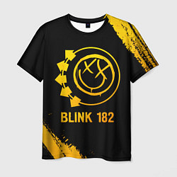 Мужская футболка Blink 182 - gold gradient