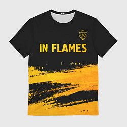 Футболка мужская In Flames - gold gradient посередине, цвет: 3D-принт