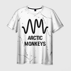 Футболка мужская Arctic Monkeys glitch на светлом фоне, цвет: 3D-принт