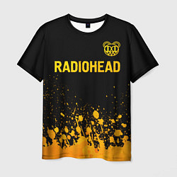 Мужская футболка Radiohead - gold gradient посередине