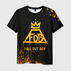 Мужская футболка Fall Out Boy - gold gradient