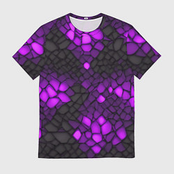 Мужская футболка Фиолетовый трескающийся камень