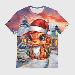 Мужская футболка Символ нового 2024 года маленький дракон