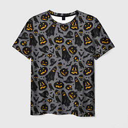 Мужская футболка Праздничный узор хэллоуина