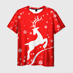 Мужская футболка Christmas deer