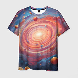 Мужская футболка Галактика в спирали