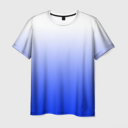 Мужская футболка Градиент бело-синий