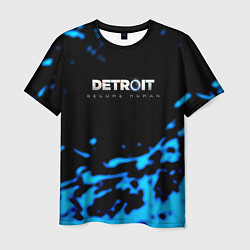 Футболка мужская Detroit become human голубая кровь, цвет: 3D-принт