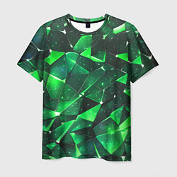 Мужская футболка Зелёное разбитое стекло