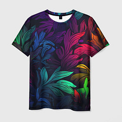 Мужская футболка Яркие абстрактные листья