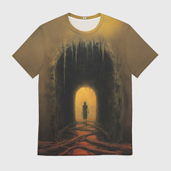 Футболка мужская Мрачный проход, цвет: 3D-принт