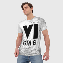 Футболка мужская GTA 6 glitch на светлом фоне, цвет: 3D-принт — фото 2