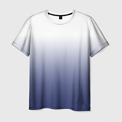Мужская футболка Туманный градиент бело-синий