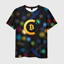 Футболка мужская Bitcoin logo criptomoney, цвет: 3D-принт
