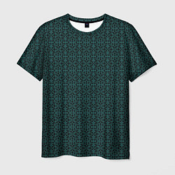 Мужская футболка Ажурный тёмно-зелёный