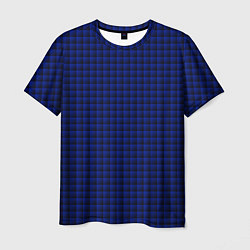 Футболка мужская Паттерн объёмные квадраты тёмно-синий, цвет: 3D-принт