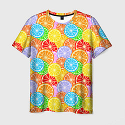 Мужская футболка Ломтики цитрусовых фруктов