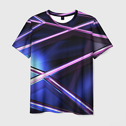 Футболка мужская Фиолетовая геометрическая абстракция, цвет: 3D-принт