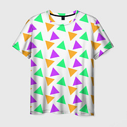 Мужская футболка Яркие треугольники