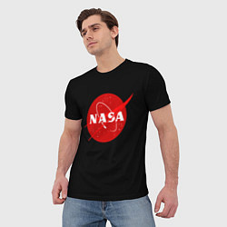 Футболка мужская NASA redlogo space usa, цвет: 3D-принт — фото 2