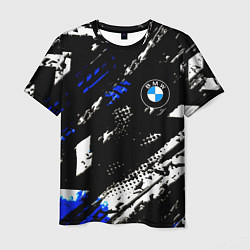 Мужская футболка BMW stripes color auto sport