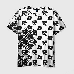Мужская футболка Roblox pattern game black