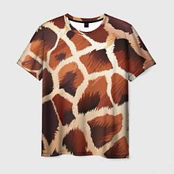 Мужская футболка Пятнистый мех жирафа