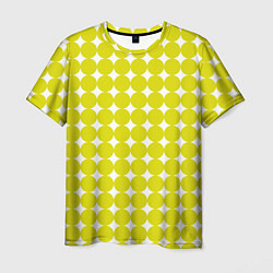Мужская футболка Ретро темно желтые круги